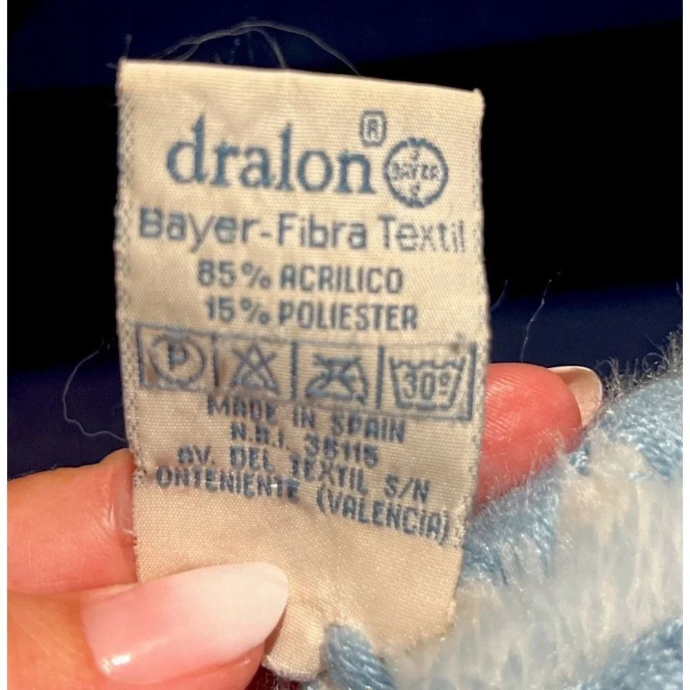 Vintage 1980's RARE MANTEROL DISNEY BABIES Dralon Blanket SPAIN Mickey Core Four